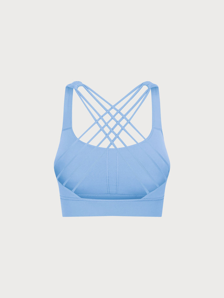 Women's Knitted Nylon Sports Bras Sustainable Yoga Tops - BERLOOK