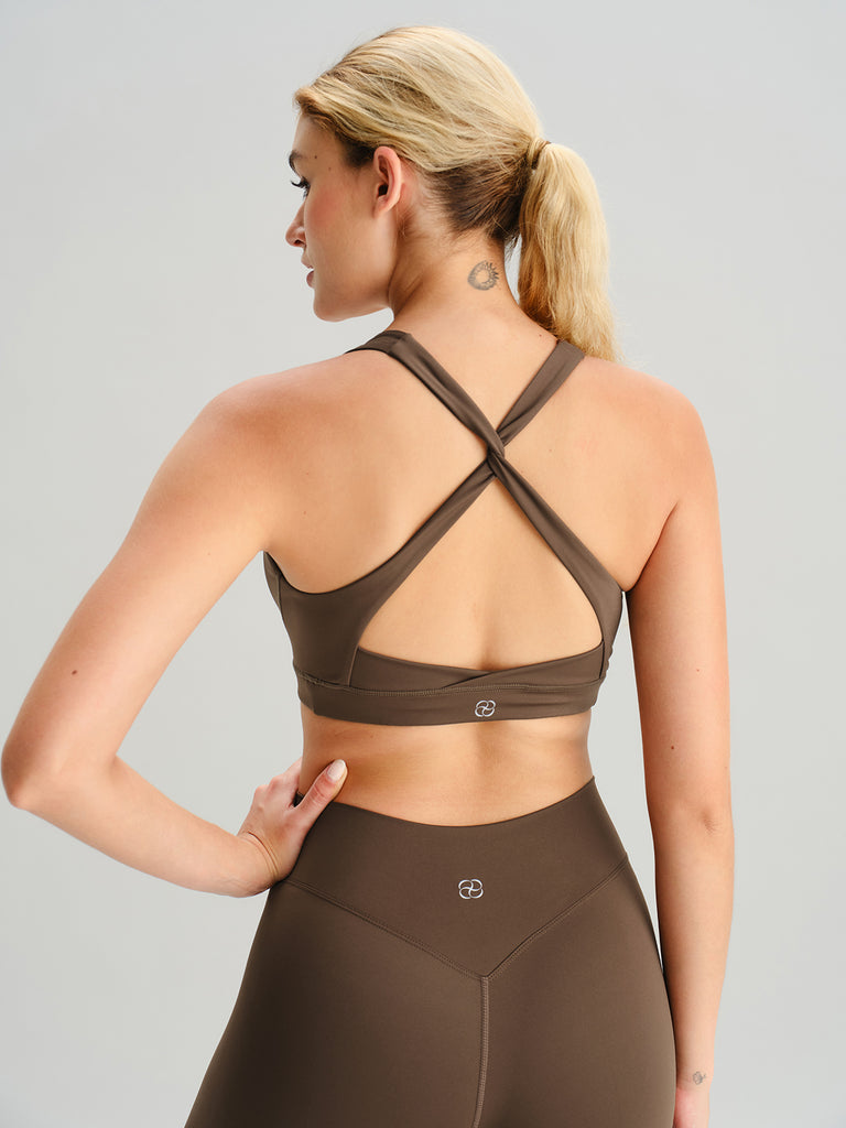 Women's Knitted Nylon Sports Bras Sustainable Yoga Tops - BERLOOK