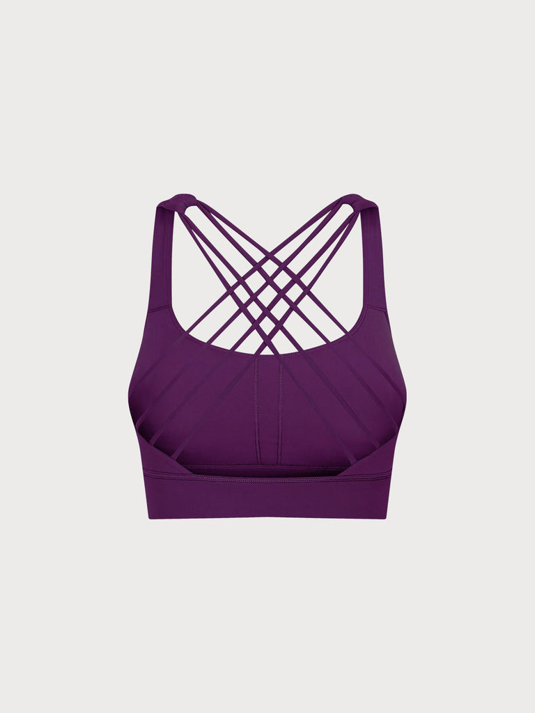 Women's Knitted Nylon Sports Bras Sustainable Yoga Tops - BERLOOK