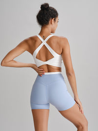 Women's Knitted Nylon Sports Bras Sustainable Yoga Tops - BERLOOK