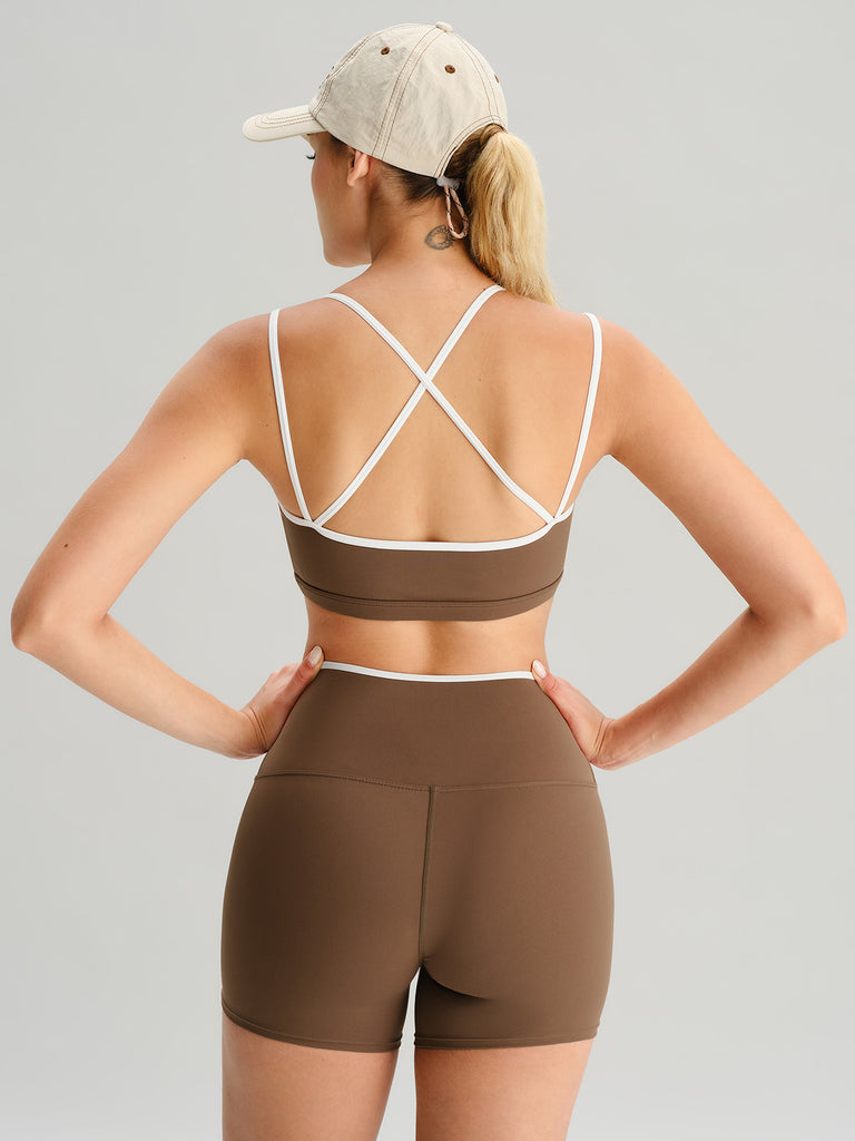 Women's Knitted Nylon Sports Bras Sustainable Yoga Tops - BERLOOK