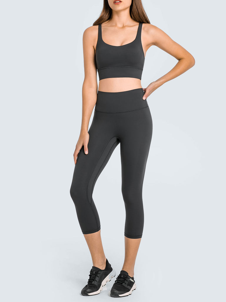 Women's Knitted Nylon Sports Bras Sustainable Yoga Tops - BERLOOK