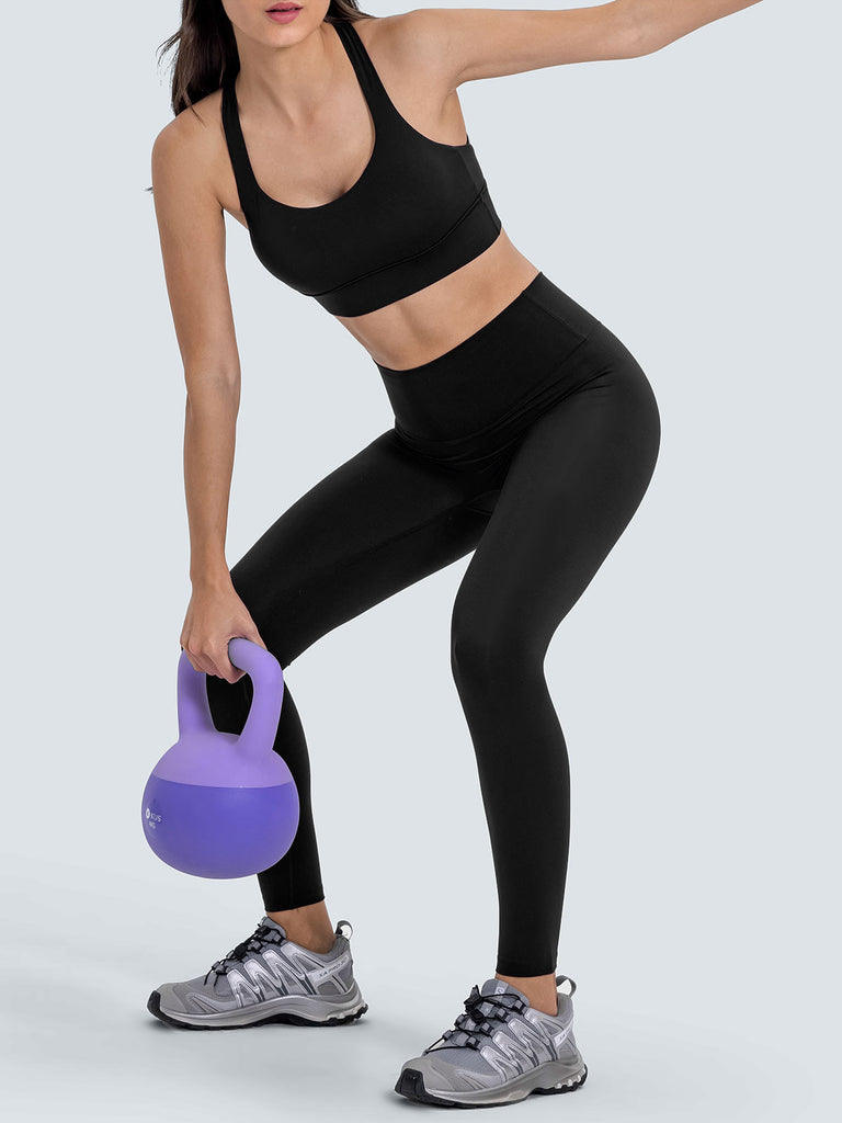 Women's Knitted Nylon Sports Bras Sustainable Yoga Tops - BERLOOK