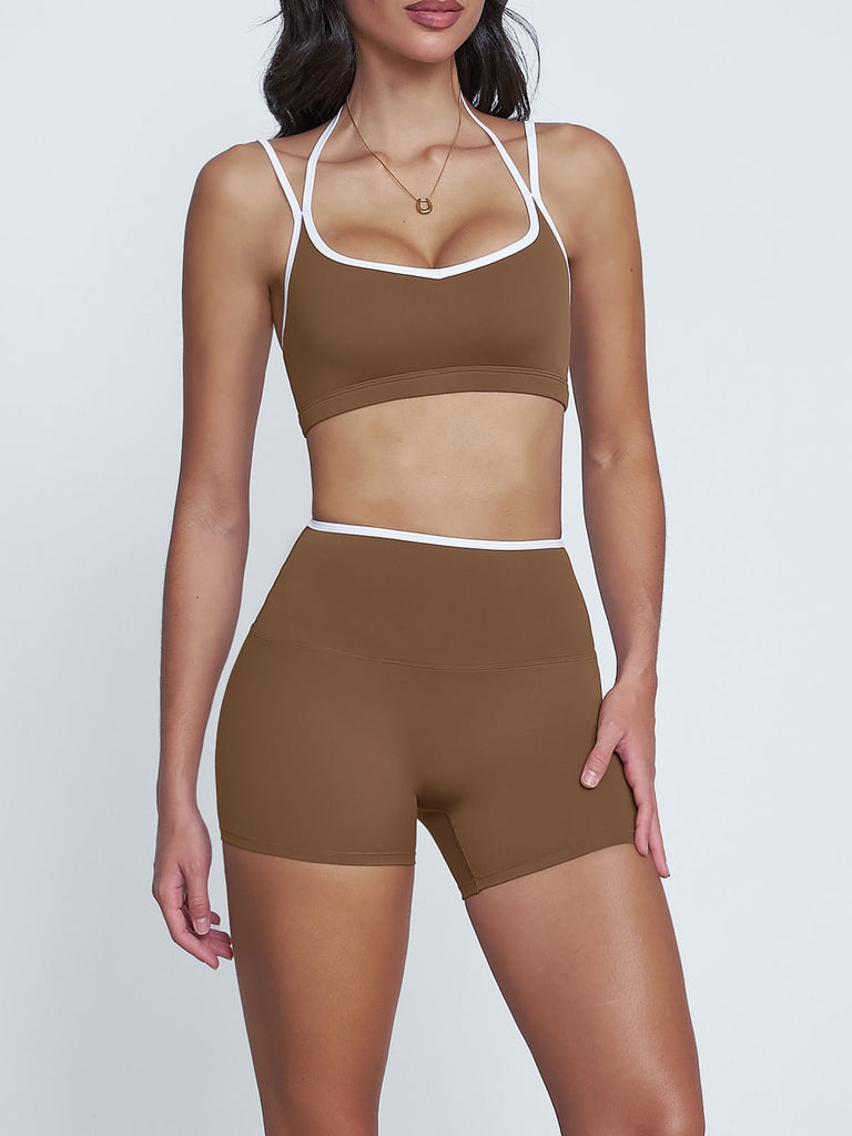 Women's Knitted Nylon Sports Bras Sustainable Yoga Tops - BERLOOK