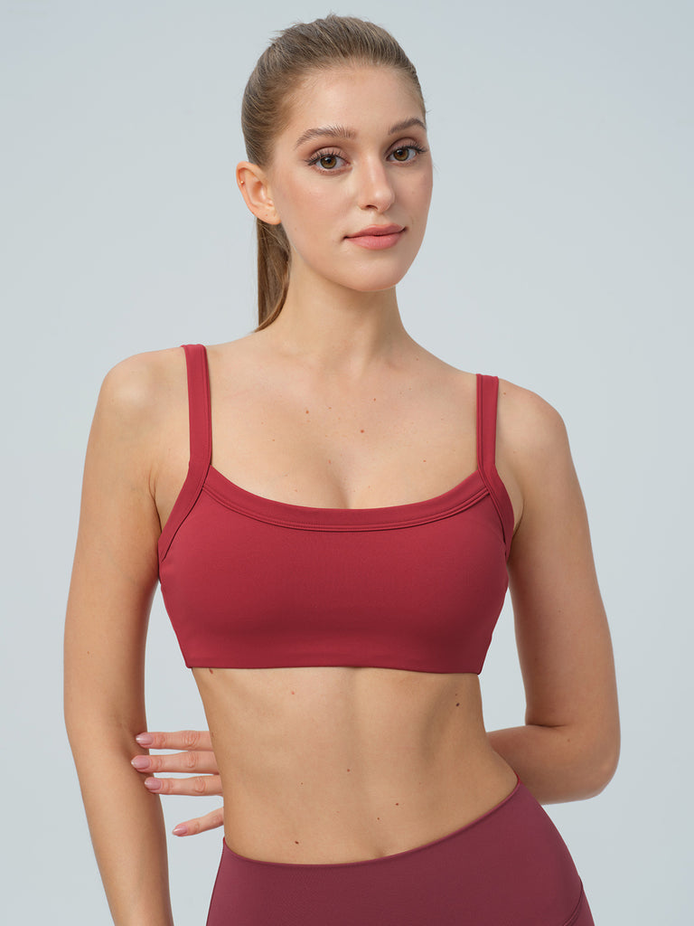 Women's Knitted Nylon Sports Bras Sustainable Yoga Tops - BERLOOK