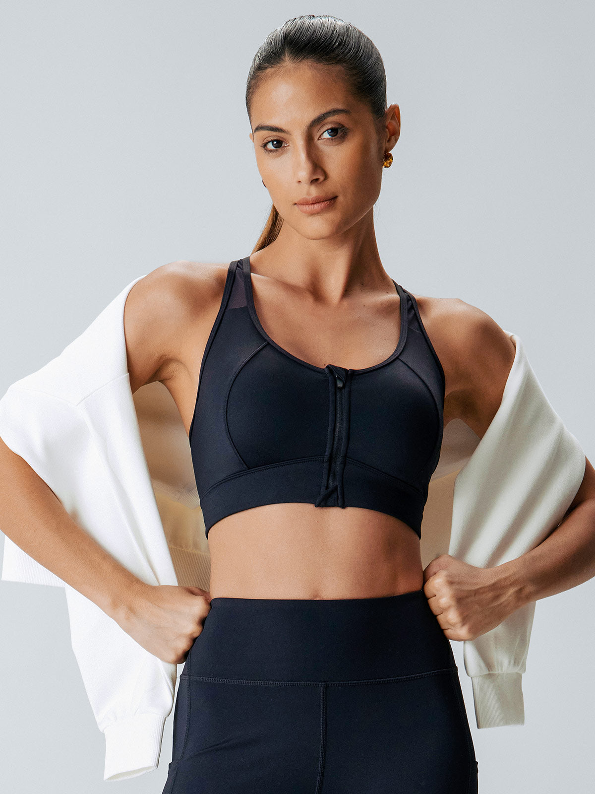 Women's Knitted Nylon Sports Bras Sustainable Yoga Tops - BERLOOK