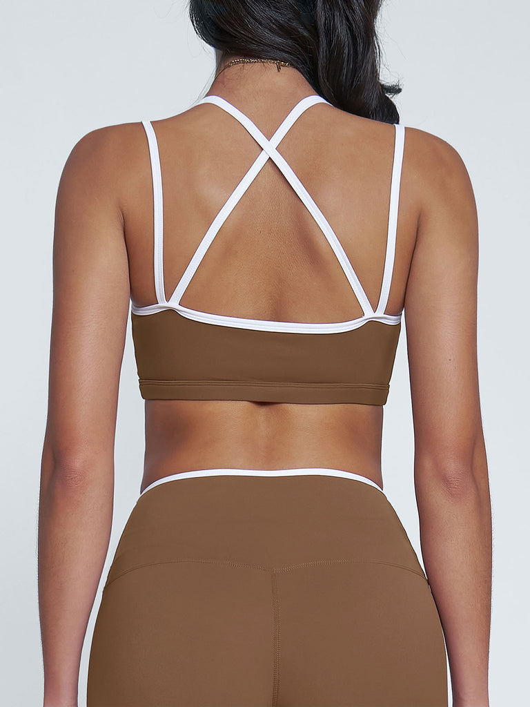 Women's Knitted Nylon Sports Bras Sustainable Yoga Tops - BERLOOK