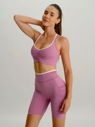 Women's Knitted Nylon Sports Bras Sustainable Yoga Tops - BERLOOK