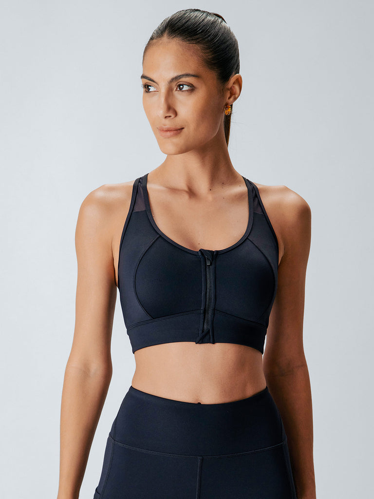 Women's Knitted Nylon Sports Bras Sustainable Yoga Tops - BERLOOK