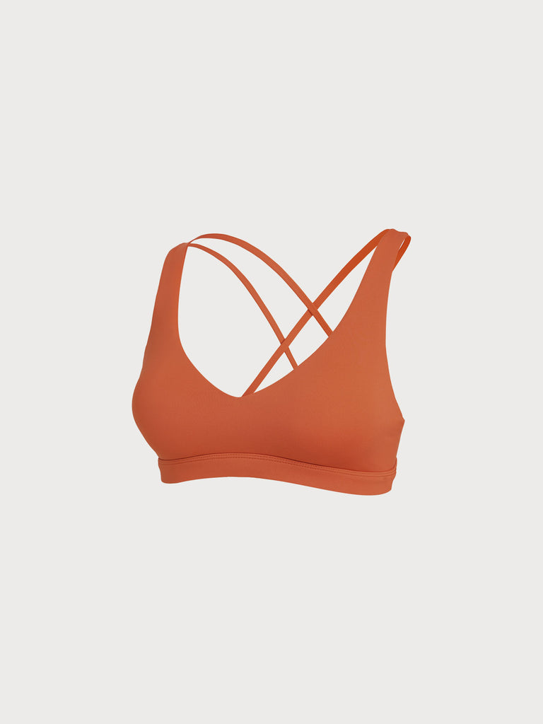 Women's Knitted Nylon Sports Bras Sustainable Yoga Tops - BERLOOK