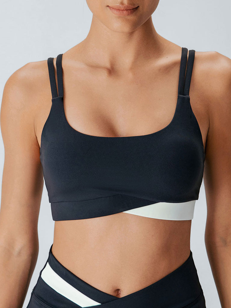 Women's Knitted Nylon Sports Bras Sustainable Yoga Tops - BERLOOK