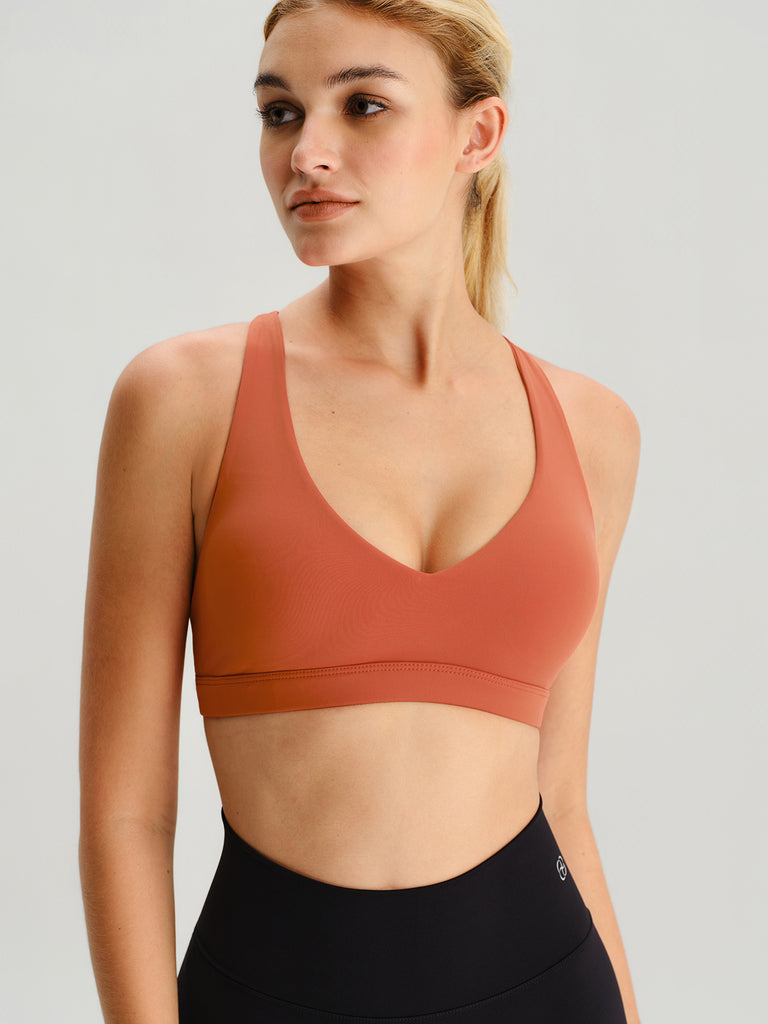 Women's Knitted Nylon Sports Bras Sustainable Yoga Tops - BERLOOK