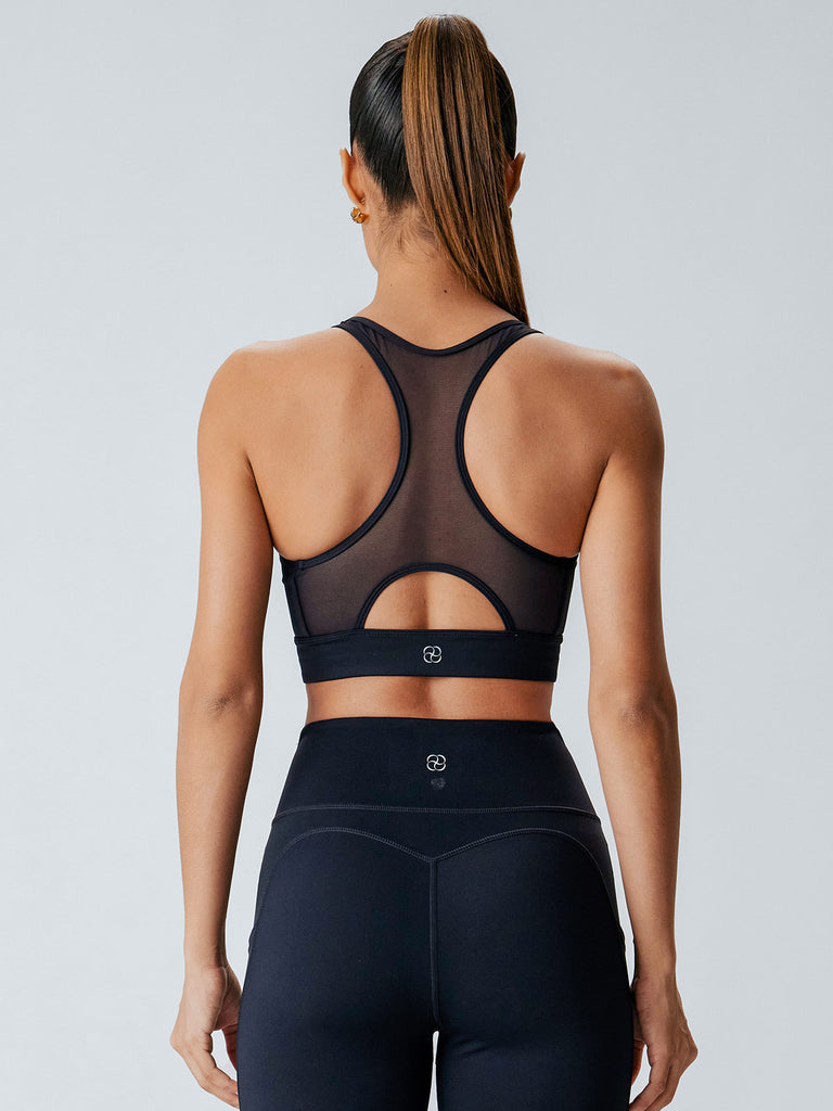 Women's Knitted Nylon Sports Bras Sustainable Yoga Tops - BERLOOK