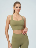 Women's Knitted Nylon Sports Bras Sustainable Yoga Tops - BERLOOK