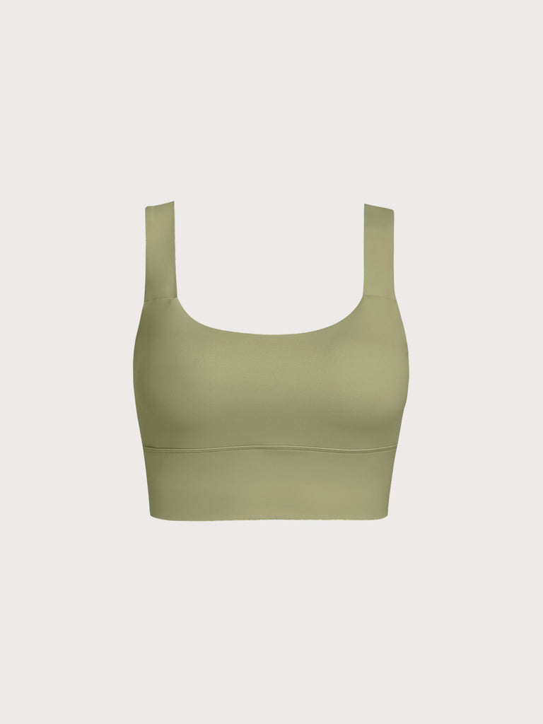 Women's Knitted Nylon Sports Bras Sustainable Yoga Tops - BERLOOK