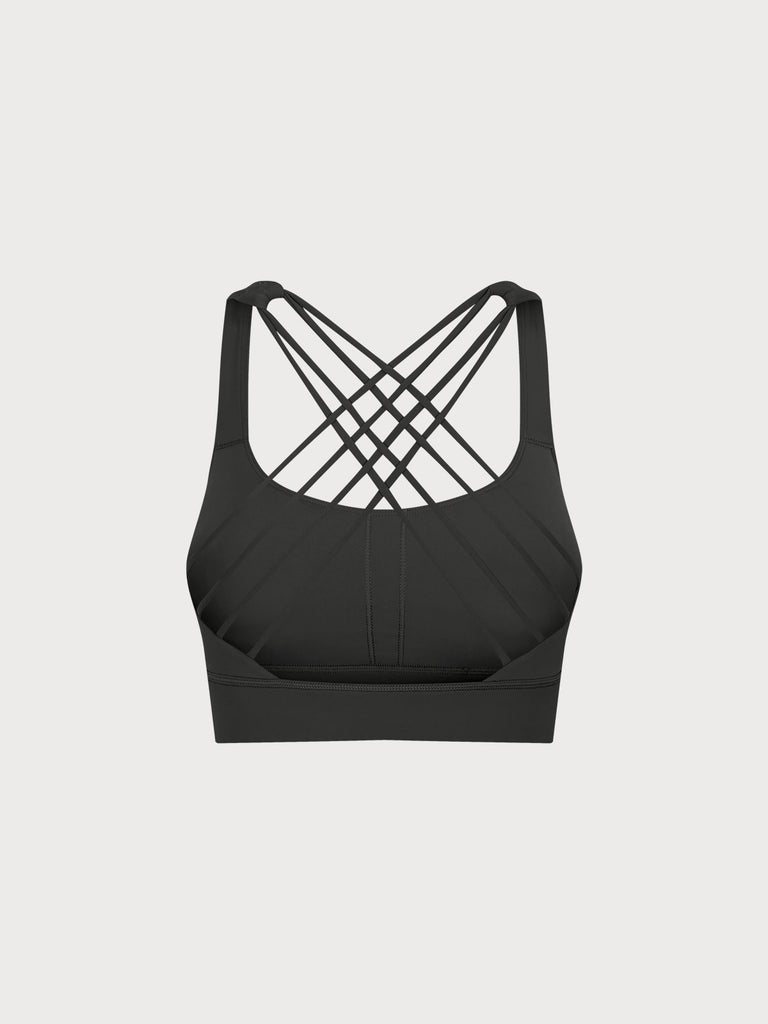 Women's Knitted Nylon Sports Bras Sustainable Yoga Tops - BERLOOK