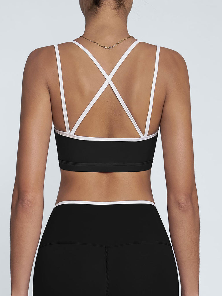 Women's Knitted Nylon Sports Bras Sustainable Yoga Tops - BERLOOK
