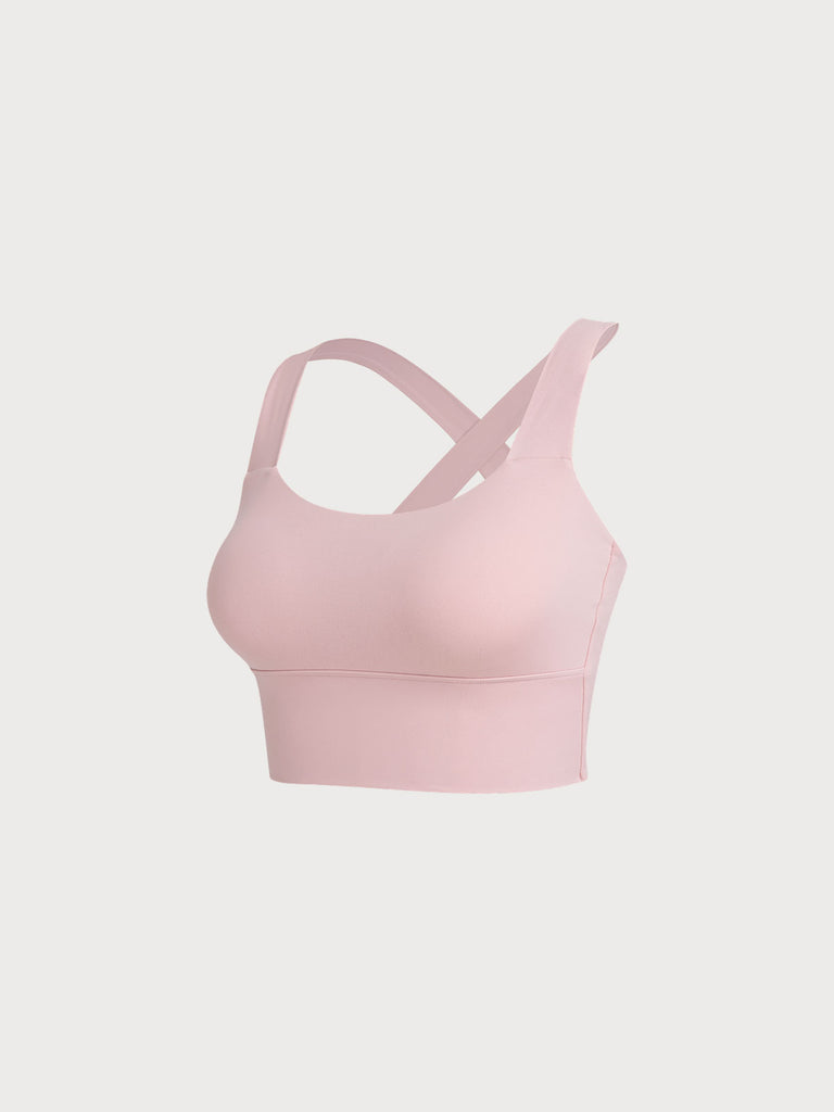 Women's Knitted Nylon Sports Bras Sustainable Yoga Tops - BERLOOK