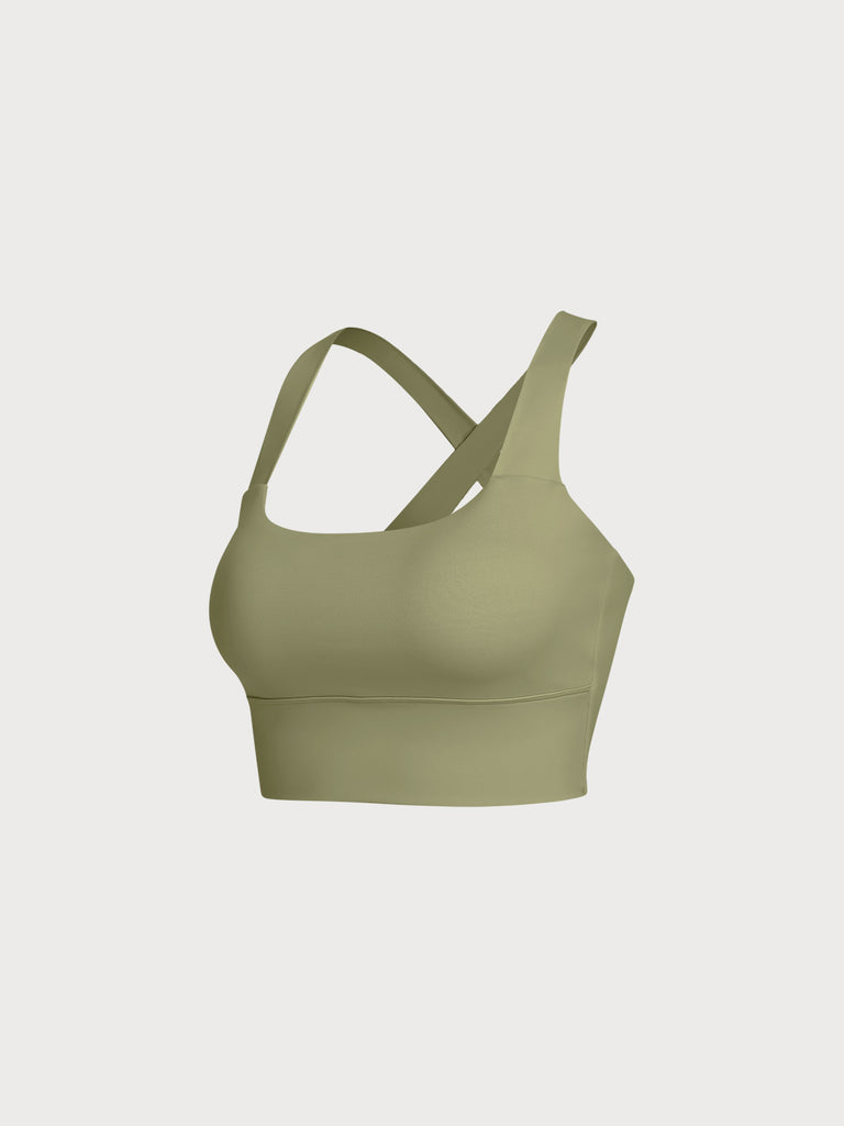 Women's Knitted Nylon Sports Bras Sustainable Yoga Tops - BERLOOK