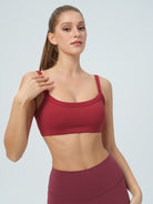 Women's Knitted Nylon Sports Bras Sustainable Yoga Tops - BERLOOK
