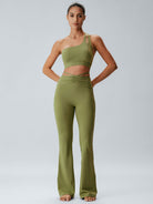 Women's Knitted Nylon Sports Bras Sustainable Yoga Tops - BERLOOK
