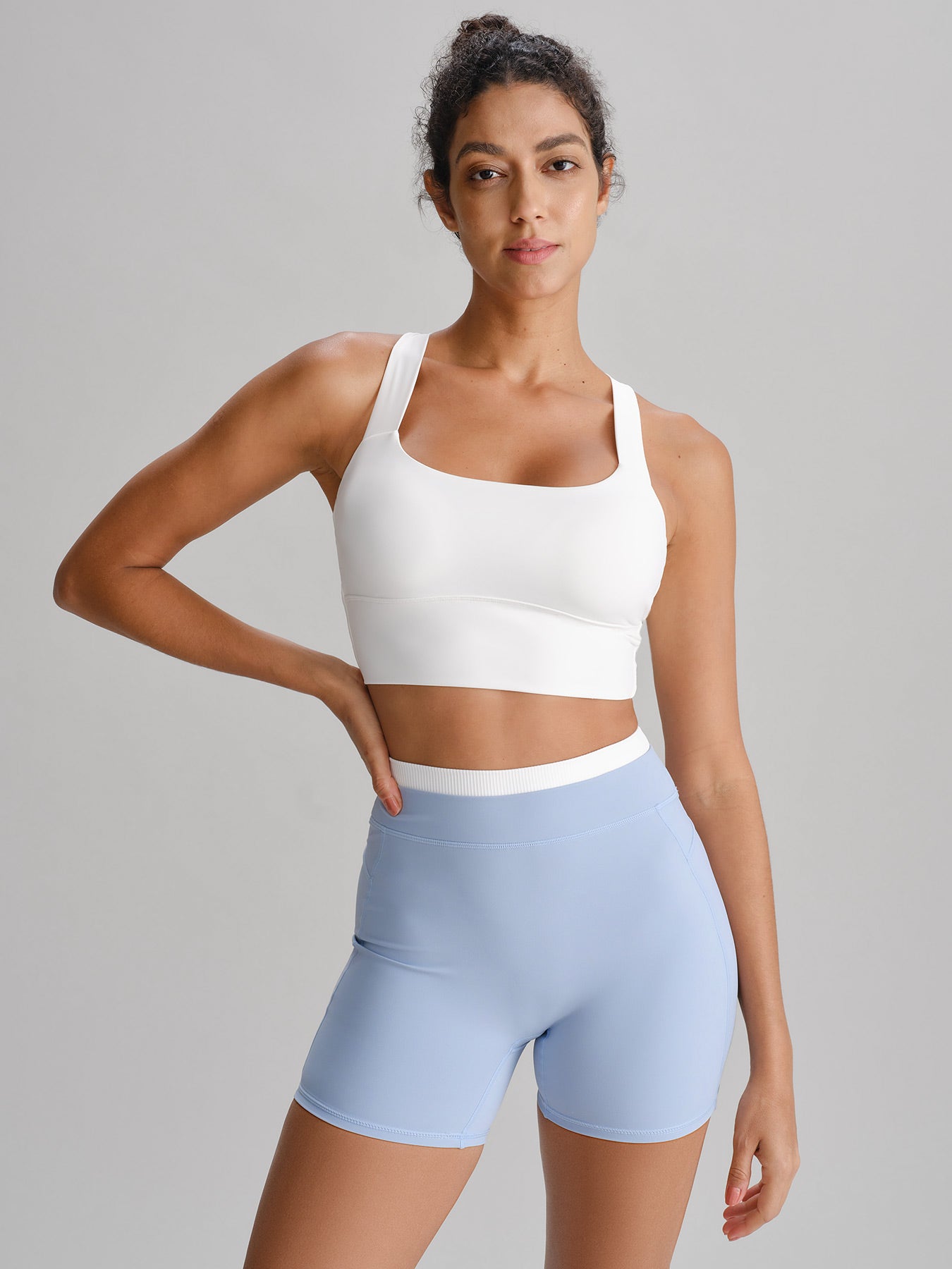 Women's Knitted Nylon Sports Bras Sustainable Yoga Tops - BERLOOK