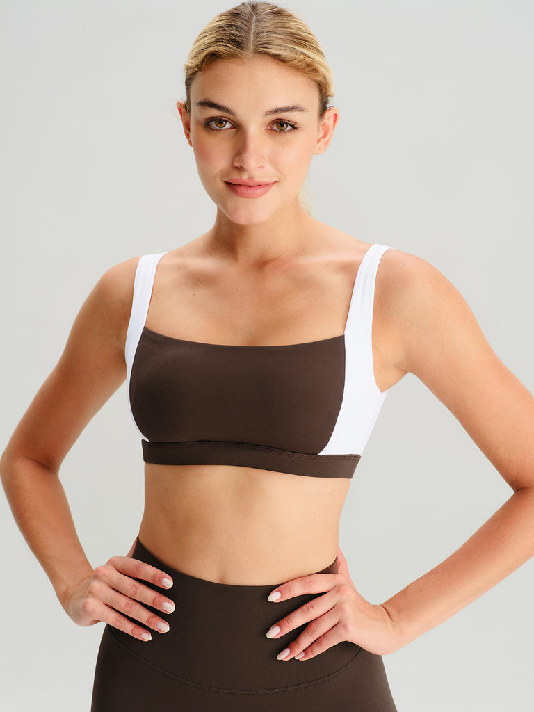 Women's Knitted Nylon Sports Bras Sustainable Yoga Tops - BERLOOK