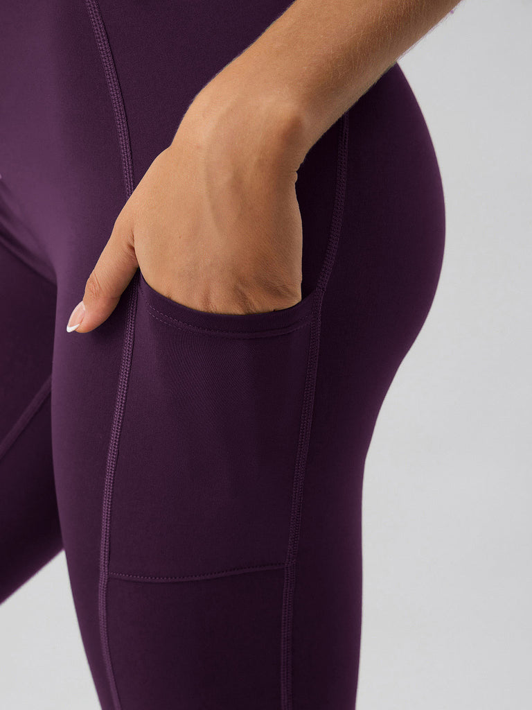 Women's Knitted Nylon Sports Leggings Sustainable Yoga Bottoms - BERLOOK