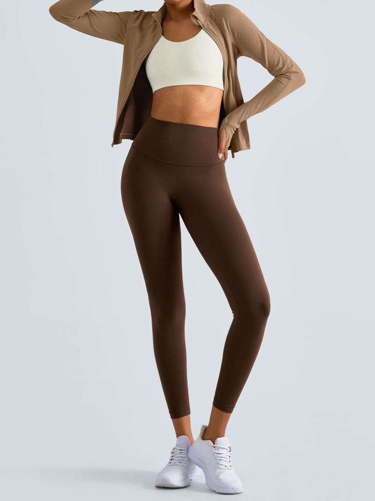 Women's Knitted Nylon Sports Leggings Sustainable Yoga Bottoms - BERLOOK