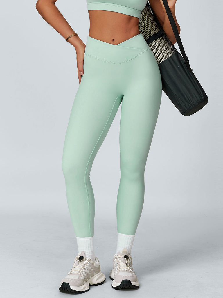 Women's Knitted Nylon Sports Leggings Sustainable Yoga Bottoms - BERLOOK