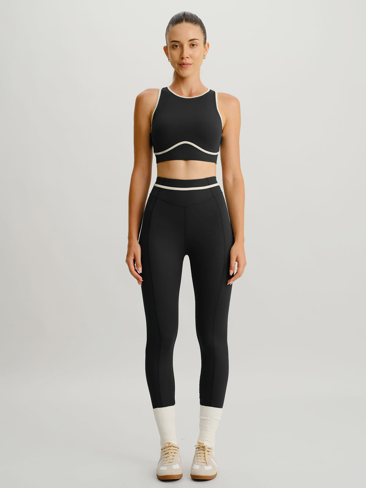 Women's Knitted Nylon Sports Leggings Sustainable Yoga Bottoms - BERLOOK