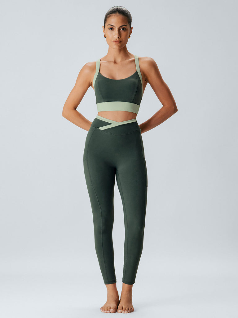 Women's Knitted Nylon Sports Leggings Sustainable Yoga Bottoms - BERLOOK