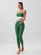 Women's Knitted Nylon Sports Leggings Sustainable Yoga Bottoms - BERLOOK