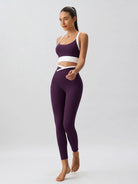Women's Knitted Nylon Sports Leggings Sustainable Yoga Bottoms - BERLOOK