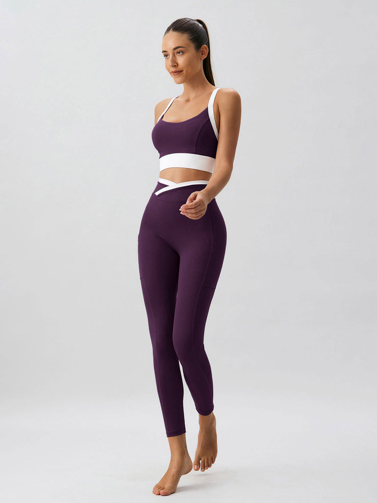 Women's Knitted Nylon Sports Leggings Sustainable Yoga Bottoms - BERLOOK