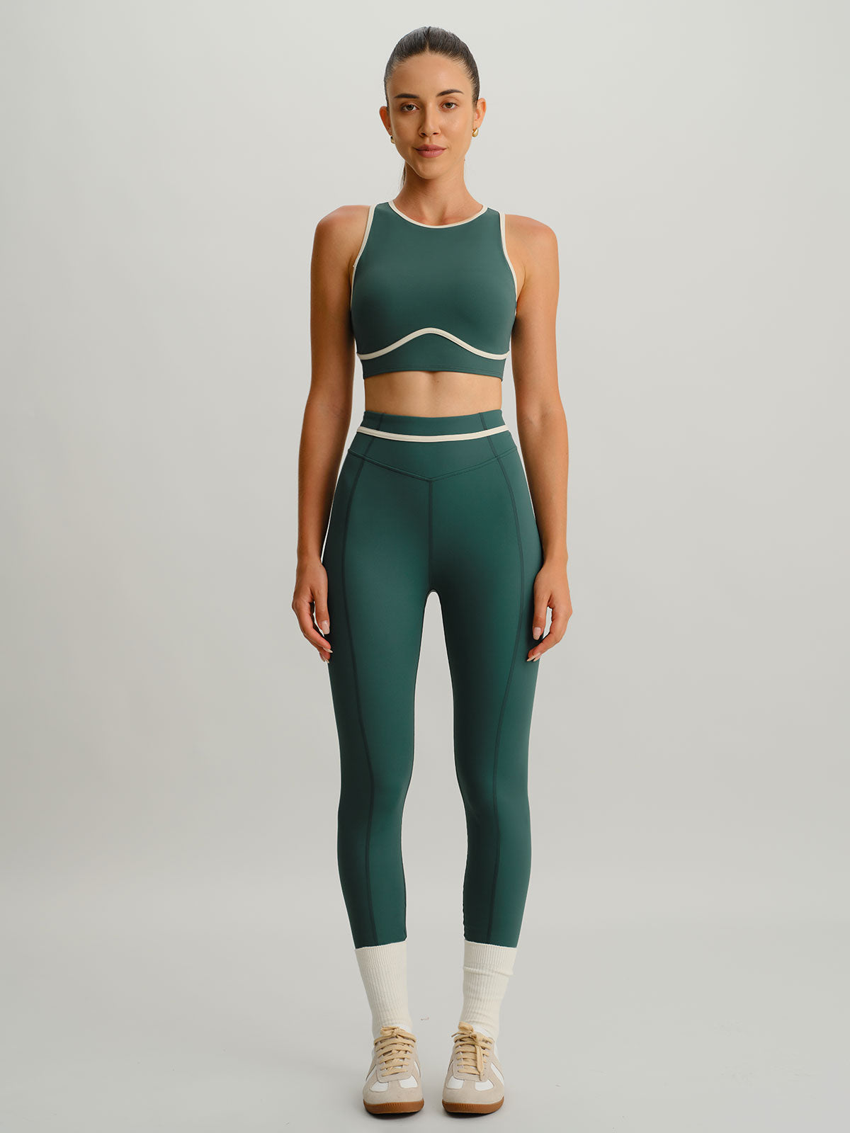 Women's Knitted Nylon Sports Leggings Sustainable Yoga Bottoms - BERLOOK