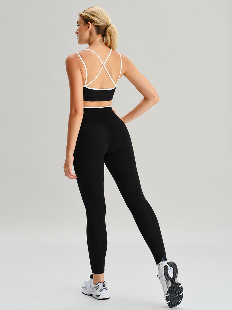 Women's Knitted Nylon Sports Leggings Sustainable Yoga Bottoms - BERLOOK