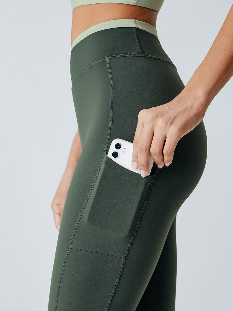 Women's Knitted Nylon Sports Leggings Sustainable Yoga Bottoms - BERLOOK