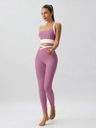 Women's Knitted Nylon Sports Leggings Sustainable Yoga Bottoms - BERLOOK