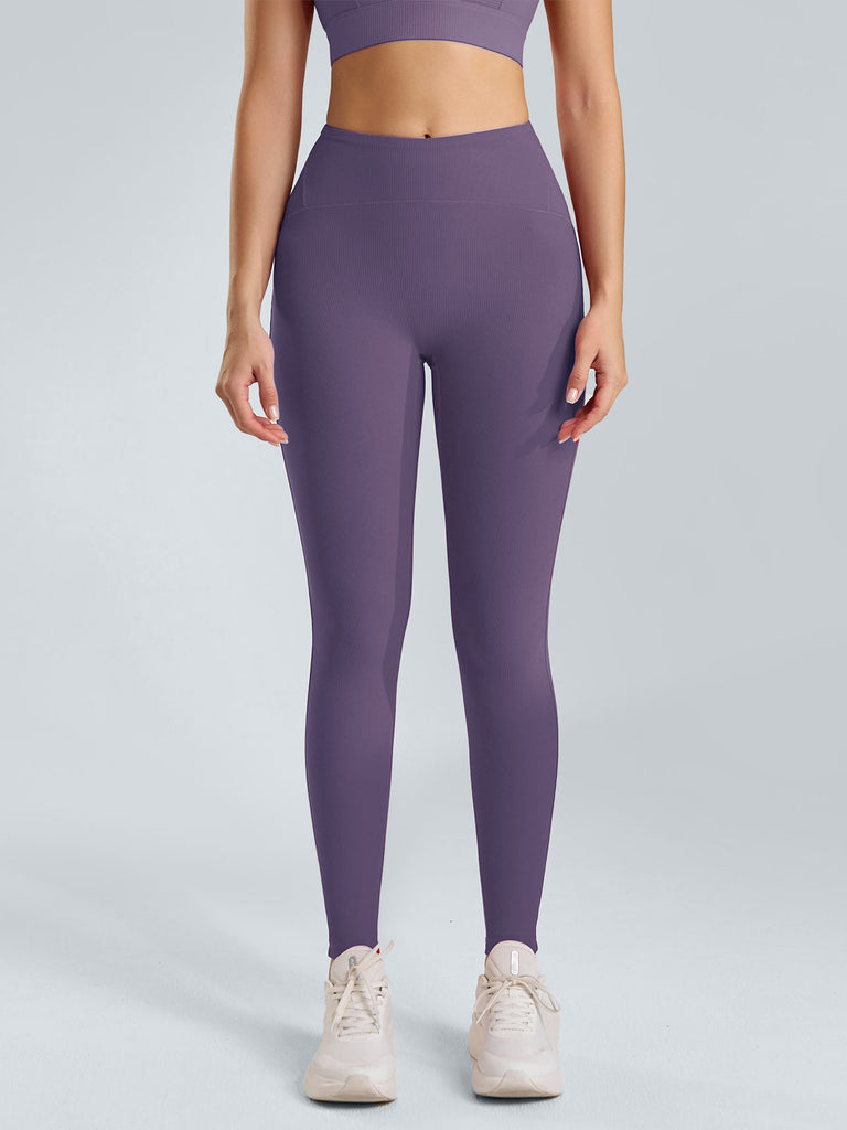 Women's Knitted Nylon Sports Leggings Sustainable Yoga Bottoms - BERLOOK