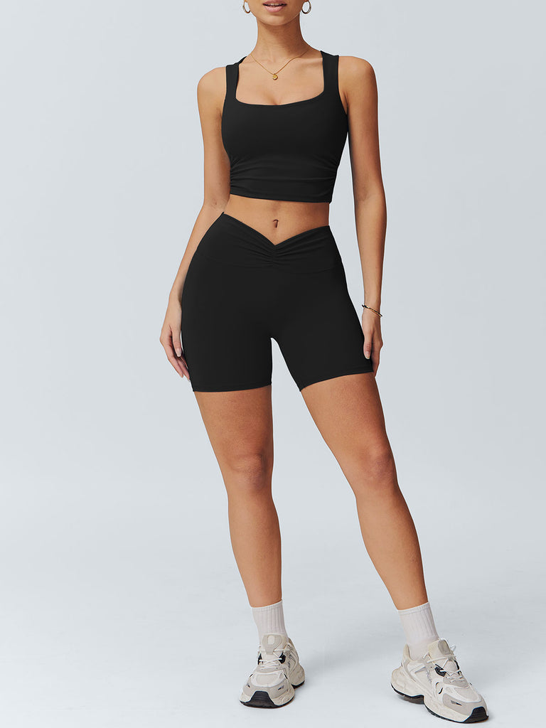 Women's Knitted Nylon Sports Shorts Sustainable Yoga Bottoms - BERLOOK