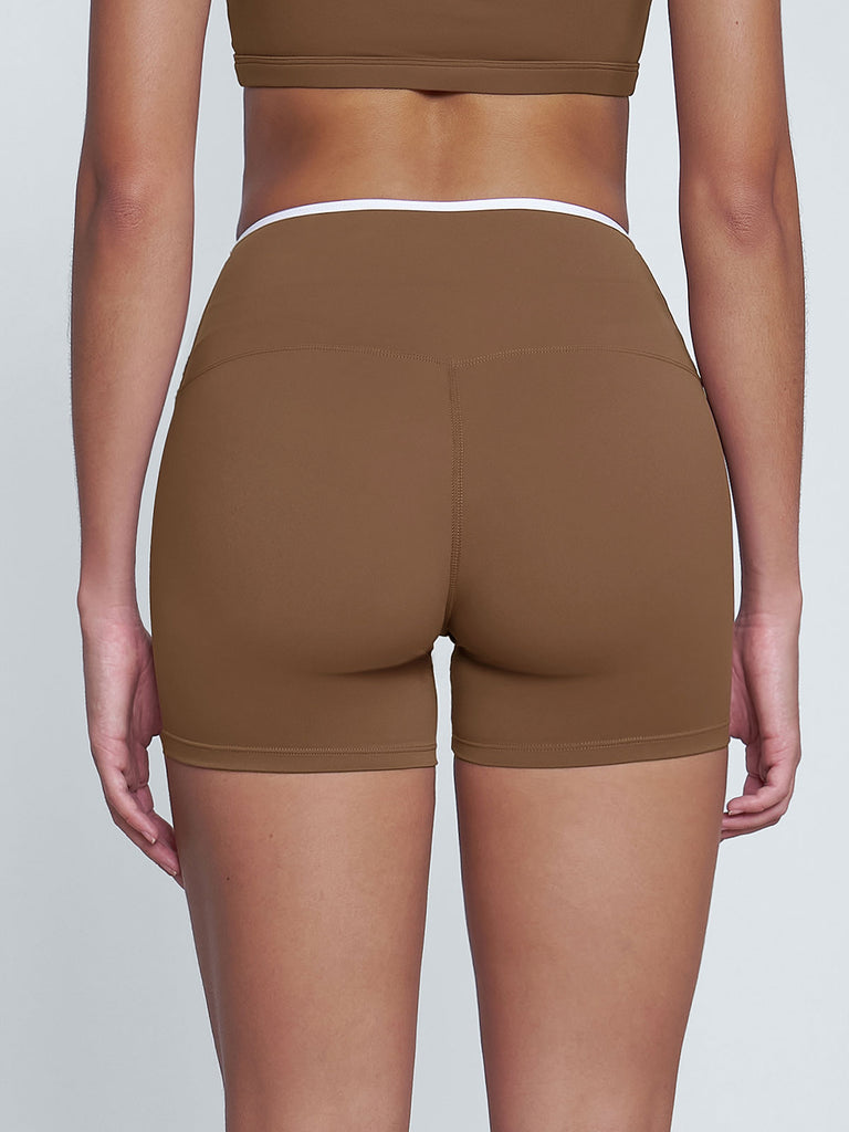 Women's Knitted Nylon Sports Shorts Sustainable Yoga Bottoms - BERLOOK