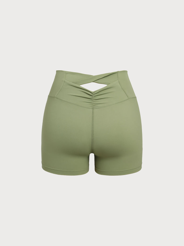 Women's Knitted Nylon Sports Shorts Sustainable Yoga Bottoms - BERLOOK