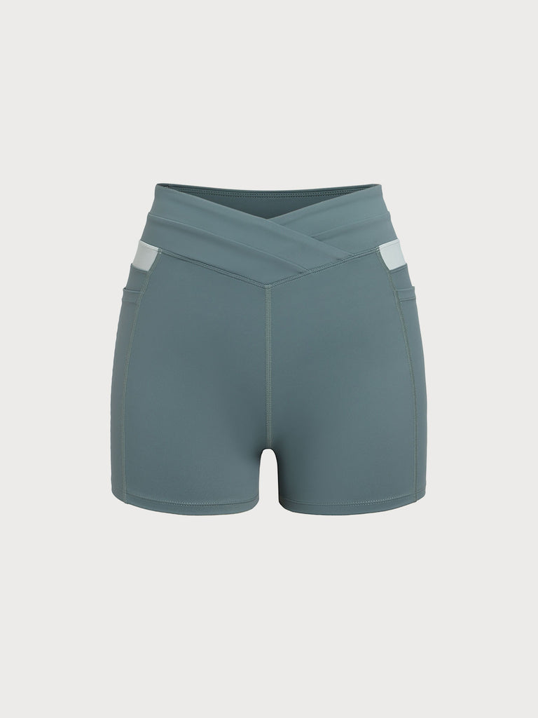 Women's Knitted Nylon Sports Shorts Sustainable Yoga Bottoms - BERLOOK