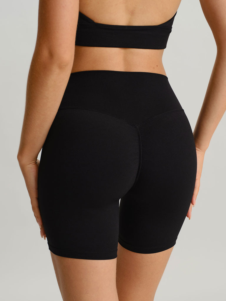 Women's Knitted Nylon Sports Shorts Sustainable Yoga Bottoms - BERLOOK