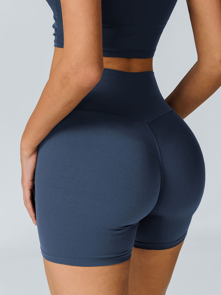 Women's Knitted Nylon Sports Shorts Sustainable Yoga Bottoms - BERLOOK
