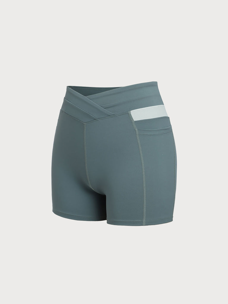 Women's Knitted Nylon Sports Shorts Sustainable Yoga Bottoms - BERLOOK