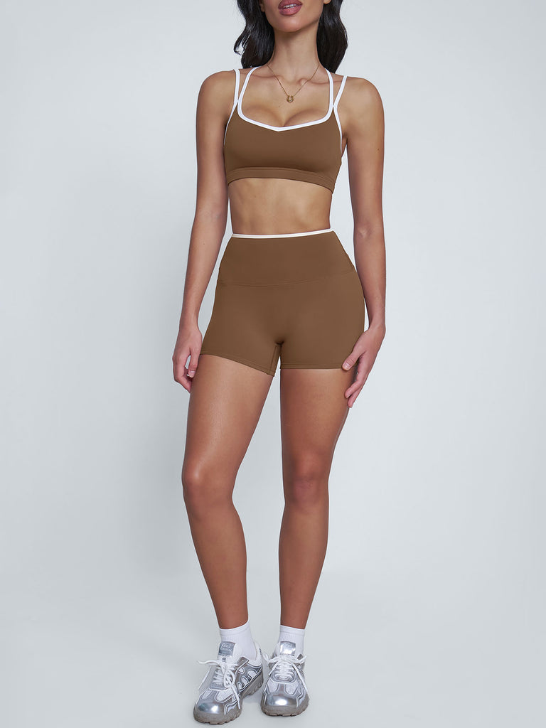 Women's Knitted Nylon Sports Shorts Sustainable Yoga Bottoms - BERLOOK