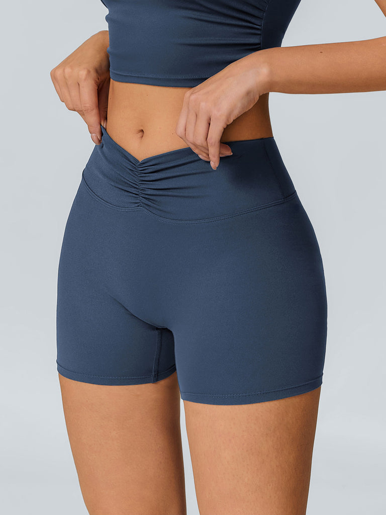 Women's Knitted Nylon Sports Shorts Sustainable Yoga Bottoms - BERLOOK