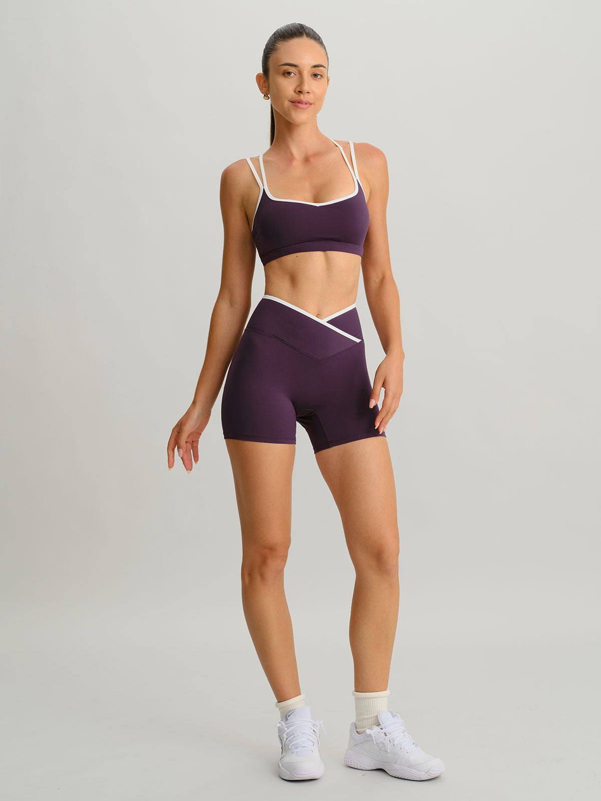 Women's Knitted Nylon Sports Shorts Sustainable Yoga Bottoms - BERLOOK